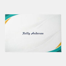 Groen en Geel Modern Patroon met Custom Sign