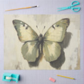 Groen en Geel Moth Decoupage Papier (Craft)