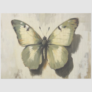Groen en Geel Moth Decoupage Papier