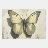 Groen en Geel Moth Decoupage Papier Inpakpapier Vel (Voorkant 2)
