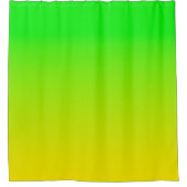 Groen en geel neonverloop douchegordijn (Voorkant)