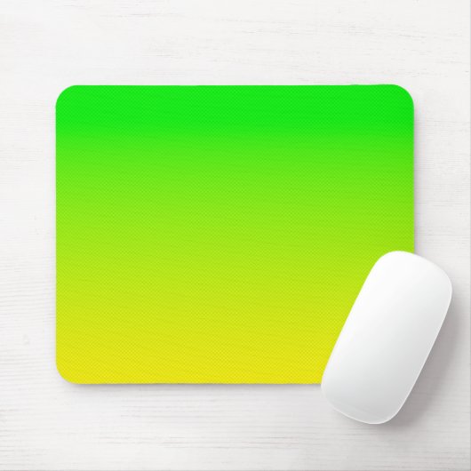 Groen en geel neonverloop muismat (Met muis)