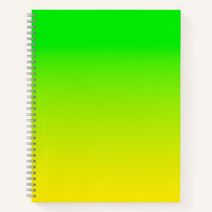 Groen en geel neonverloop notitieboek