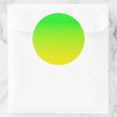 Groen en geel neonverloop ronde sticker (Tas)