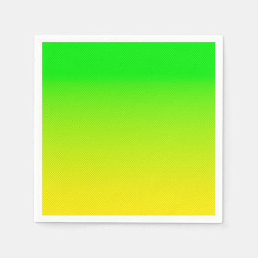 Groen en geel neonverloop servet (Voorkant)