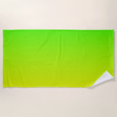 Groen en geel neonverloop strandlaken (Voorkant)