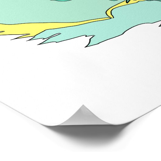 groen en geel poster (Hoek)