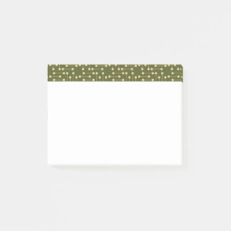 Groen en Geel Retro Patroon Post-it® notes