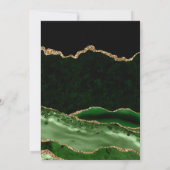 Groen en Glitter Marble Agate sparen de Datum Save The Date (Achterkant)