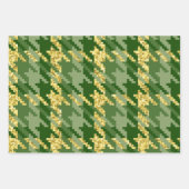 GROEN EN GOLD GLITTER KIJKEN IRISH SHAMROCKS INPAKPAPIER VEL (Voorkant 3)