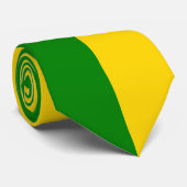 Groen en Gold Twee kleuren-Stropdas Stropdas (Opgerold)