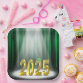 Groen en Goud 2025 Afstuderen in de schijnwerpers Papieren Bordje (Feest)
