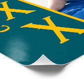 Groen en Goud Afstuderen Aankondiging Multi Photo Perfect Poster (Hoek)