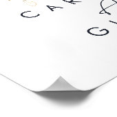 Groen en Goud Blad Kaarten en Cadeaus Bordje Poster (Hoek)