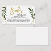 Groen en goud brengen een boek bijsluiter kaart (Voorkant / Achterkant)