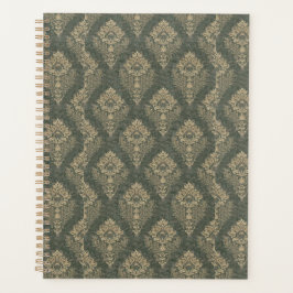 Groen en Goud Damast Planner