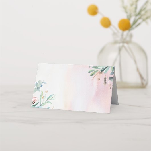 Groen en Goud Elegant Tuin Bruiloft (Achterkant)