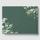 Groen en Goud Elegante Botanische Bruiloft Gastenboek (Achterkant)