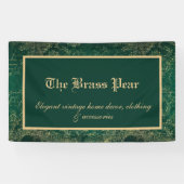  Groen en Goud Ephemera Spandoek (Horizontaal)