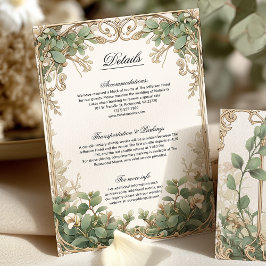 Groen en Goud Eucalyptus Greenery Wedding Details