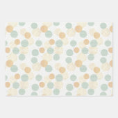 Groen en Goud Geometrische Kerstmis Inpakpapier Vel (Voorkant)