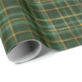 Groen en goud geruit cadeaupapier (Rol Hoek)