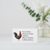 Groen en Goud Haan Schilderen Visitekaartje (Staand voorkant)