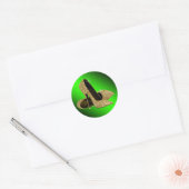 Groen en Goud High Heel Shoe Stickers (Envelop)