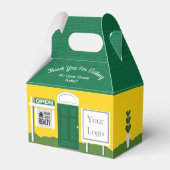 Groen en Goud Houten Teken Realtor Open Huis Bedankdoosjes (Achterkant)