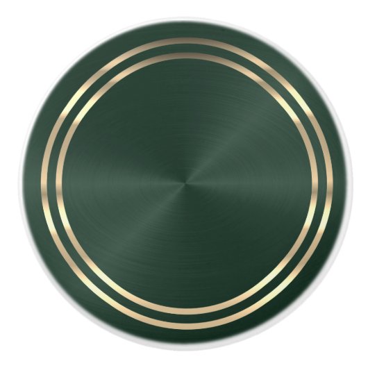 Groen en goud keramische knop (Voorkant)