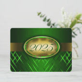 Groen en Goud Klasse 2025 Kaart (Staand voorkant)