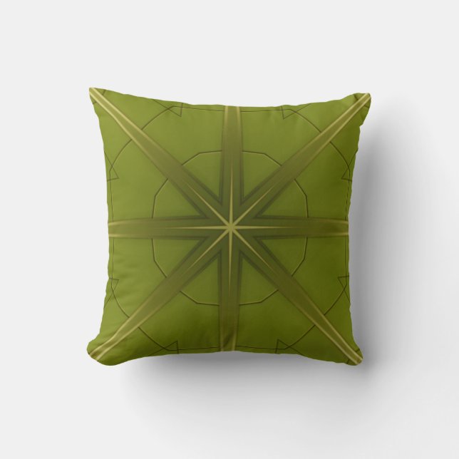 Groen en goud kussen (Voorkant)