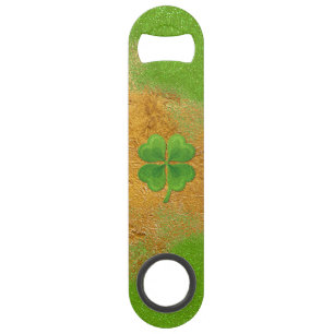 Groen en goud Lucky Shamrock Speed Bottle Opener Flessenopener