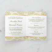 Groen en Goud Pisley Traditional Indian Wedding (Binnen)