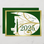 Groen en Goud Silhouet 2025 Kaart (Voorkant / Achterkant)