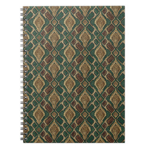 Groen en goud slangenhuidpatroon - dierenprint notitieboek