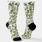 Groen en goud St Patrick's Lucky You Shamrock Sokken (Gebogen)