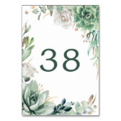 Groen en Goud Trouwtafel Aantal Kaarten (Achterkant)