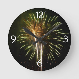 Groen en Goud Vuurwerk Vakantieverjaardagsfeest Ronde Klok