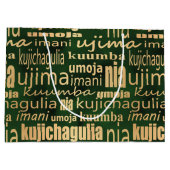 Groen en goud zeven principes groot cadeauzakje (Achterkant)