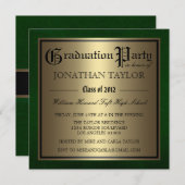 Groen en goudAfstuderen Kaart (Voorkant / Achterkant)