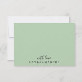 Groen- en Goudblad Bedankkaart (Achterkant)