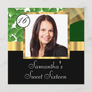 Groen en gouden foto zestien kaart