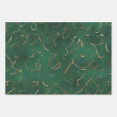 Groen en Gouden Inpakpapier Vel (Voorkant 2)
