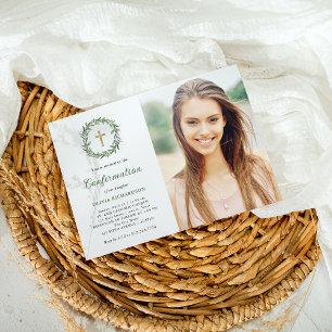 Groen en gouden kruis Fotobevestiging Kaart