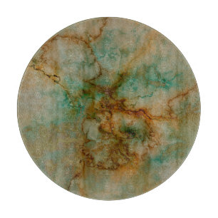 Groen en gouden marmer snijplank