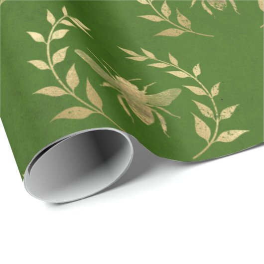 Groen en gouden weddenschap cadeaupapier (Rol Hoek)