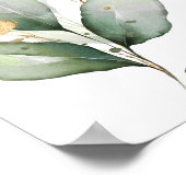 Groen en goudfoliën Ontvangst Welkomstbord Poster (Hoek)