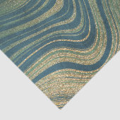 Groen en goudgaren/marmer tissuepapier (Detail)