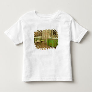 Groen en goudlakmeubelen in de staat kinder shirts